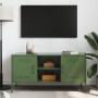 Mueble de TV de acero verde oliva 100,5x39x50,5 cm en Muebles TV | Comprar online en Foro24