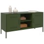Mueble de TV de acero verde oliva 100,5x39x50,5 cm en Muebles TV | Comprar online en Foro24
