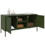 Mueble de TV de acero verde oliva 100,5x39x50,5 cm en Muebles TV | Comprar online en Foro24
