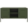Mueble de TV de acero verde oliva 100,5x39x50,5 cm en Muebles TV | Comprar online en Foro24