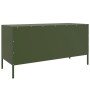 Mueble de TV de acero verde oliva 100,5x39x50,5 cm en Muebles TV | Comprar online en Foro24