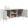 Mueble de TV de acero blanco 100,5x39x50,5 cm