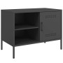 Mueble de TV acero negro 68x39x50,5 cm en Muebles TV | Comprar online en Foro24