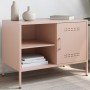Mueble de TV acero rosa 68x39x50,5 cm