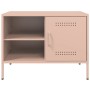 Muebles de TV 2 piezas acero rosa 68x39x50,5 cm