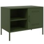 Mueble de TV de acero verde oliva 68x39x50,5 cm en Muebles TV | Comprar online en Foro24