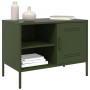 Mueble de TV de acero verde oliva 68x39x50,5 cm en Muebles TV | Comprar online en Foro24
