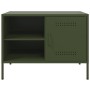 Mueble de TV de acero verde oliva 68x39x50,5 cm en Muebles TV | Comprar online en Foro24