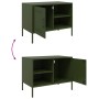Mueble de TV de acero verde oliva 68x39x50,5 cm en Muebles TV | Comprar online en Foro24