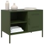Muebles de TV 2 piezas acero verde oliva 68x39x50,5 cm en Muebles TV | Comprar online en Foro24