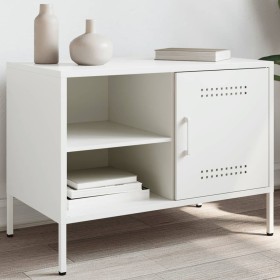 Mueble de TV de acero blanco 68x39x50,5 cm Mueble de TV de acero blanco 68x39x50,5 cm