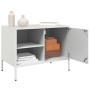 Mueble de TV de acero blanco 68x39x50,5 cm