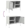 Mueble de TV de acero blanco 68x39x50,5 cm