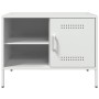 Muebles de TV 2 piezas acero blanco 68x39x50,5 cm