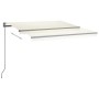 Toldo automático con LED sensor de viento crema 400x300 cm