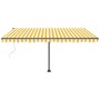 Toldo automático LED sensor de viento amarillo blanco 400x300cm