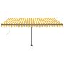 Toldo automático LED sensor de viento amarillo blanco 400x300cm