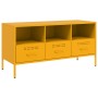 Mueble para TV acero amarillo mostaza 100,5x39x50,5 cm