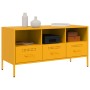 Mueble para TV acero amarillo mostaza 100,5x39x50,5 cm