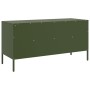 Mueble para TV acero verde oliva 100,5x39x50,5 cm