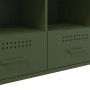 Mueble para TV acero verde oliva 100,5x39x50,5 cm
