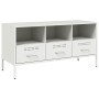 Mueble para TV acero blanco 100,5x39x50,5 cm en Muebles TV | Comprar online en Foro24