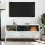 Mueble para TV acero blanco 100,5x39x50,5 cm en Muebles TV | Comprar online en Foro24