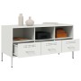 Mueble para TV acero blanco 100,5x39x50,5 cm en Muebles TV | Comprar online en Foro24