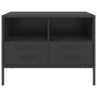 Mueble para TV acero negro 68x39x50,5 cm