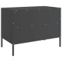 Mueble para TV acero negro 68x39x50,5 cm