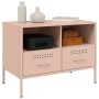 Muebles para TV 2 unidades acero rosa 68x39x50,5 cm