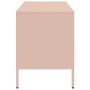 Muebles para TV 2 unidades acero rosa 68x39x50,5 cm