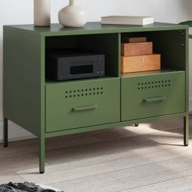 Mueble para TV acero verde oliva 68x39x50,5 cm en Muebles TV | Comprar online en Foro24