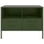 Muebles para TV 2 unidades acero verde oliva 68x39x50,5 cm