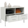 Mueble para TV acero blanco 68x39x50,5 cm