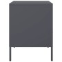 Mesitas de noche 2 unidades acero gris antracita 36x39x50,5 cm