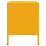Mesitas de noche 2 uds acero amarillo mostaza 36x39x50,5 cm