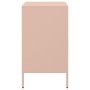 Mesita de noche acero rosa 36x39x68 cm
