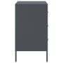 Mesita de noche acero gris antracita 36x39x68 cm en Mesitas de noche | Comprar online en Foro24