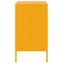 Mesita de noche acero amarillo mostaza 36x39x68 cm
