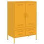 Aparador acero amarillo mostaza 68x39x101,5 cm