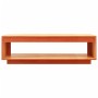 Mesa de centro madera maciza de pino marrón cera 110x50x33,5 cm