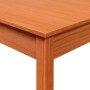 Mesa de comedor madera maciza de pino marrón cera 55x55x75 cm