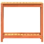 Mesa de plantación y estante madera maciza marrón 82,5x35x75 cm