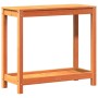 Mesa de plantación y estante madera maciza marrón 82,5x35x75 cm