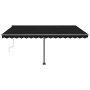 Toldo automático con LED y sensor de viento antracita 450x300cm
