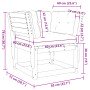 Sofá jardín con reposabrazos con cojines madera pino impregnada en Sofás de exterior | Comprar online en Foro24