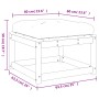 Taburete de jardín con cojines madera maciza pino marrón cera en Sofás de exterior | Comprar online en Foro24