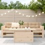 Mesa de jardín madera maciza de pino 100x50x75 cm