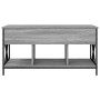 Mesa de centro madera ingeniería metal gris Sonoma 100x55x50 cm